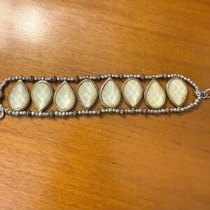 Lucky Brand two-tone simulated pearl bracelet
